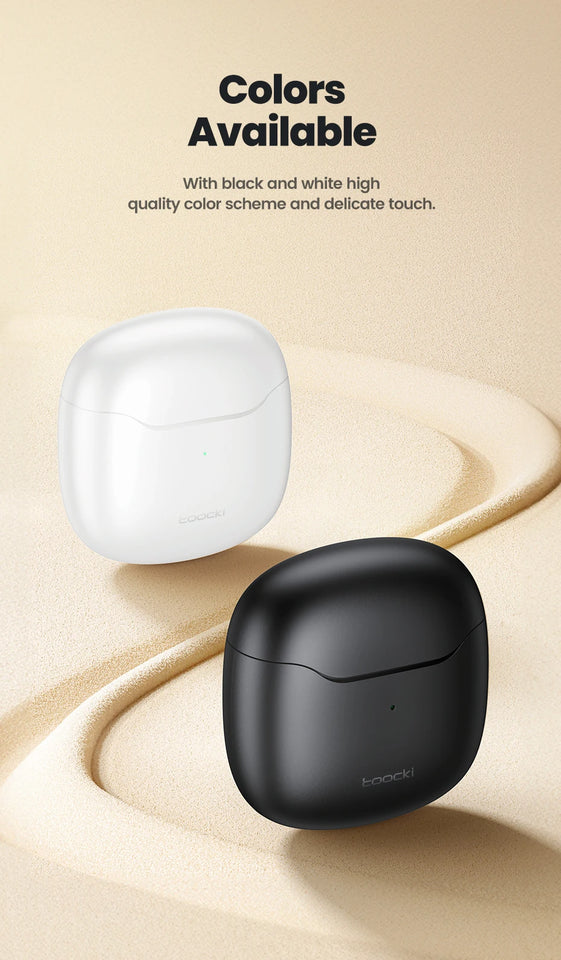 Toocki TWS Wireless Bluetooth Earphones 5.3 IPX4 Waterproof Headset 12M Transmission Distance Long Standby Earbuds Headphones