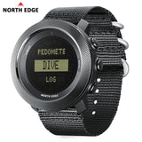 NORTH EDG APACHE-D Men's Digital Free Dive Watch Outdoor Sport Watches Altitude Barometer Compass World Time Waterproof 100M