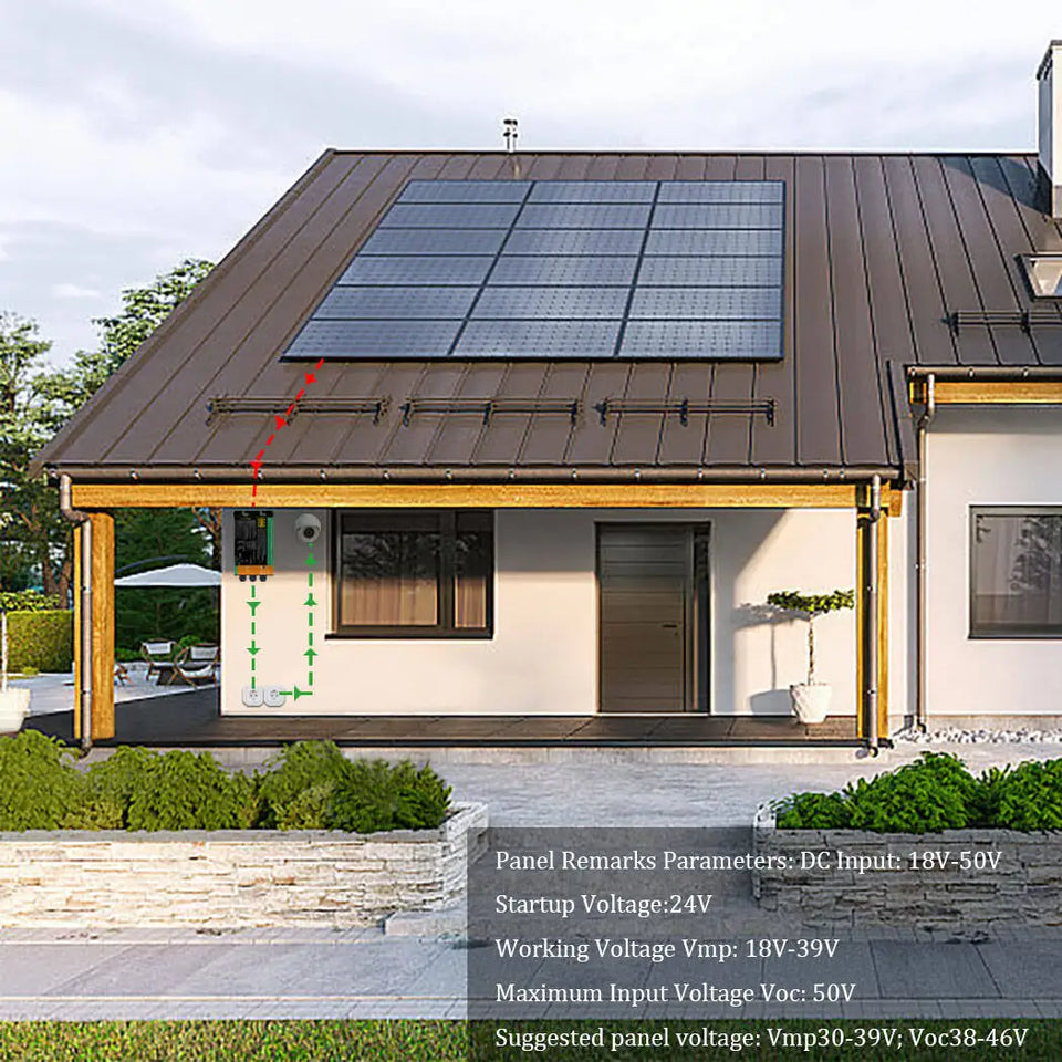 Y&H Solar Grid Tie Micro Inverter 700W 600W 500W 350W 300W MPPT  Input DC26V-60V PV Output AC110V/240V Home Solar On Grid System