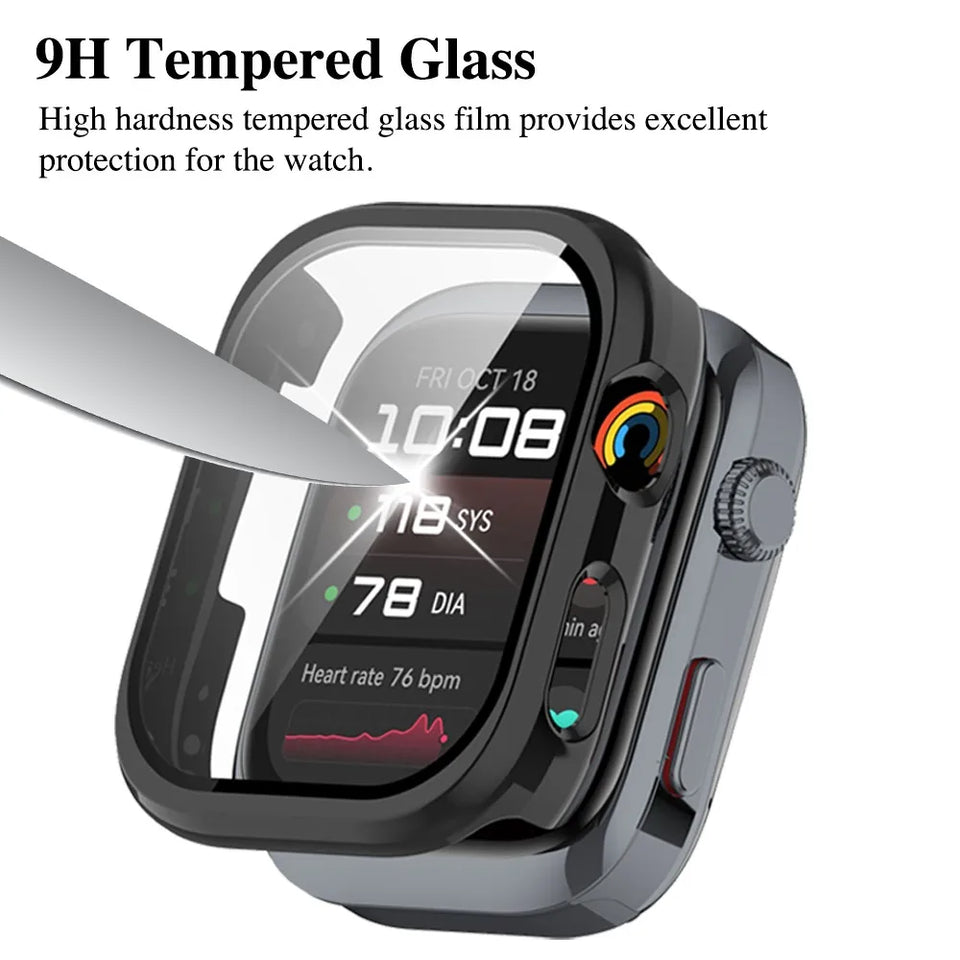 Tempered Glass+PC Case for Huawei Watch D2 Screen Protector Anti-scratch Bumper Protective Cover for Huawei Watch D2 Accessories