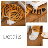 Super Likfelike Fat Face Cat Plushie Stuffed Apple Face Tiger Patterned Kitten Simulated Animals Home Decor Gift for Boy Kids
