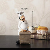 Restaurant Resin Decor - Chef Figurine & Bar Ornaments for Cafe, Commercial Kitchen Decorations Durable Resin Craft