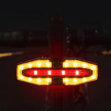 Electric Scooter Turning Signal Tail Light USB Rechargable with Remote Control Warning Lamp LED Waterproof for M365 Pro 2 MI 4