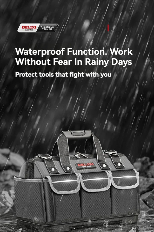 DELIXI Tool Bag Oxford Tools Organizer Professional Waterproof Bag Multifunctional Complete Toolkit Carpenter Tool Accessories