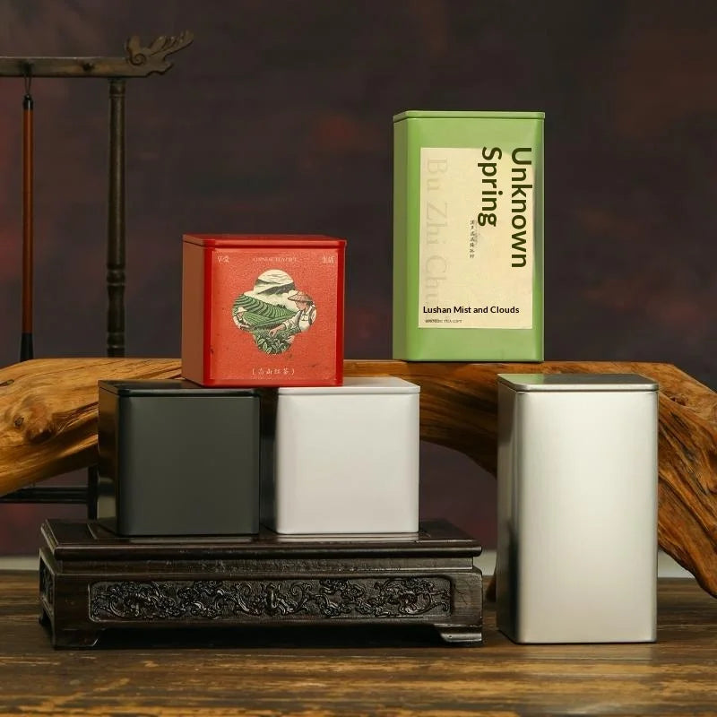 Coffee Bean Tea Leaf Sugar Storage Jar Empty Tea Tinplate Container Condiment,Coffee Bean Pot Containers Desktop Tea Bag Tin