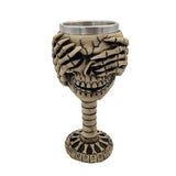 Creative Skull Mugs Cool Beer Mug 3D Resin & Stainless Steel Coffee Cups and Mugs Water Glass Wine Pub Bar Decoration Halloween