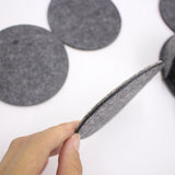 10pcs Round Felt Coaster Dining Table Protector Pad Heat Resistant Cup Mat Coffee Tea Hot Drink Mug Placemat Kitchen Accessories