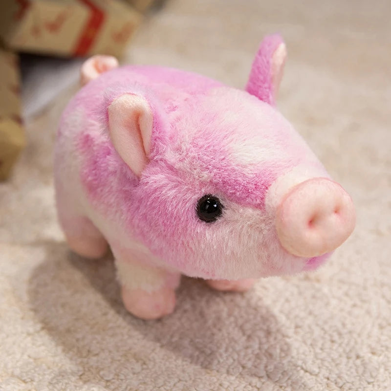 23cm Simulation Lovely Pig Plush Toy Stuffed Soft Huggable Pillow Home Ornament Birthday Gifts