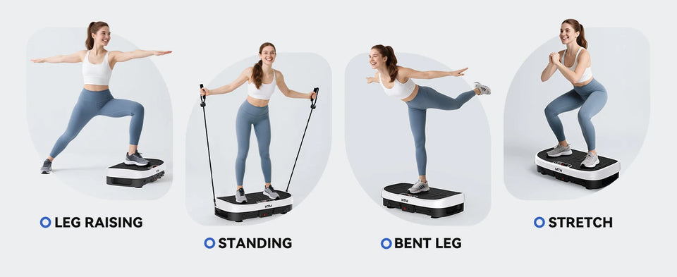Vibration Plate Fitness Multi-Function Vibration Trainer 330lbs 120 Levels Whole Body Workout for Home Gym Muscle Relax Exercise