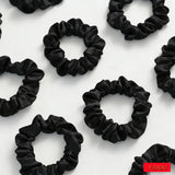 1/30/60/100pcs bulk satin scrunchies 100colors  women small 6.5cm headwear hair ties accessories casual cute black coffee