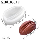 Large Size Peanut Pistachio Pecan Coffee Bean Mousse Cake Silicone Mold Chocolate Dessert Baking Mold Handmade Candle nut Mold