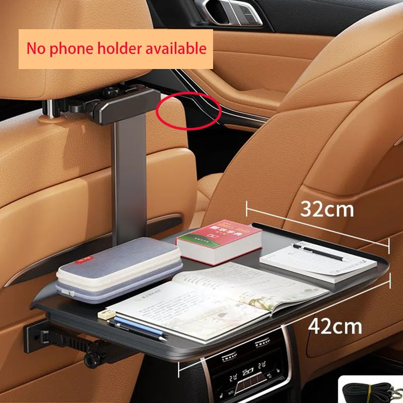 Car Seat Stand Travel Table Multi Function Adjustable Car Desk Tray Table Foldable Steering Wheel Portable Laptop Stand Table