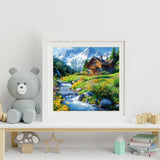 Evershine DIY Diamond Mosaic House Picture Rhinestones Embroidery Mountain Full Drill 5D Painting Landscape Wall Decor