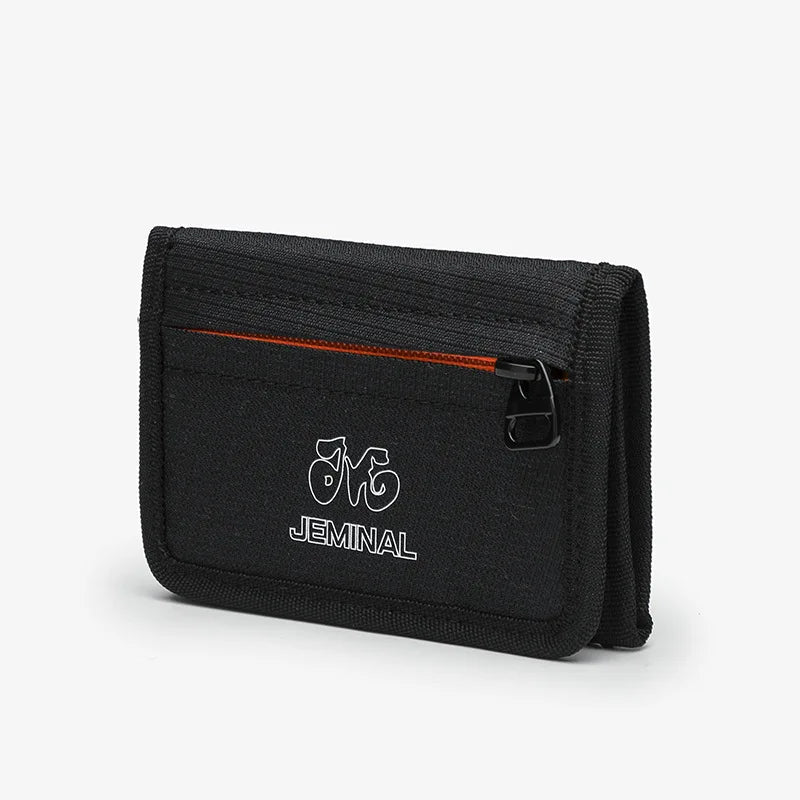 Japanese Style Nylon Trifold Casual Wallet for Male Men Women Young Novelty Money Bag Purse Zipper Coin ID Card Holder Purse