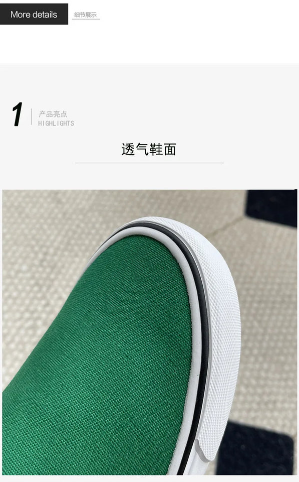 Canvas Shoes Women Couple Slip on Flat Comfortable Casual Shoes Fashion Platform Ladies Vulcanized Shoes Zapatillas Mujer 2025