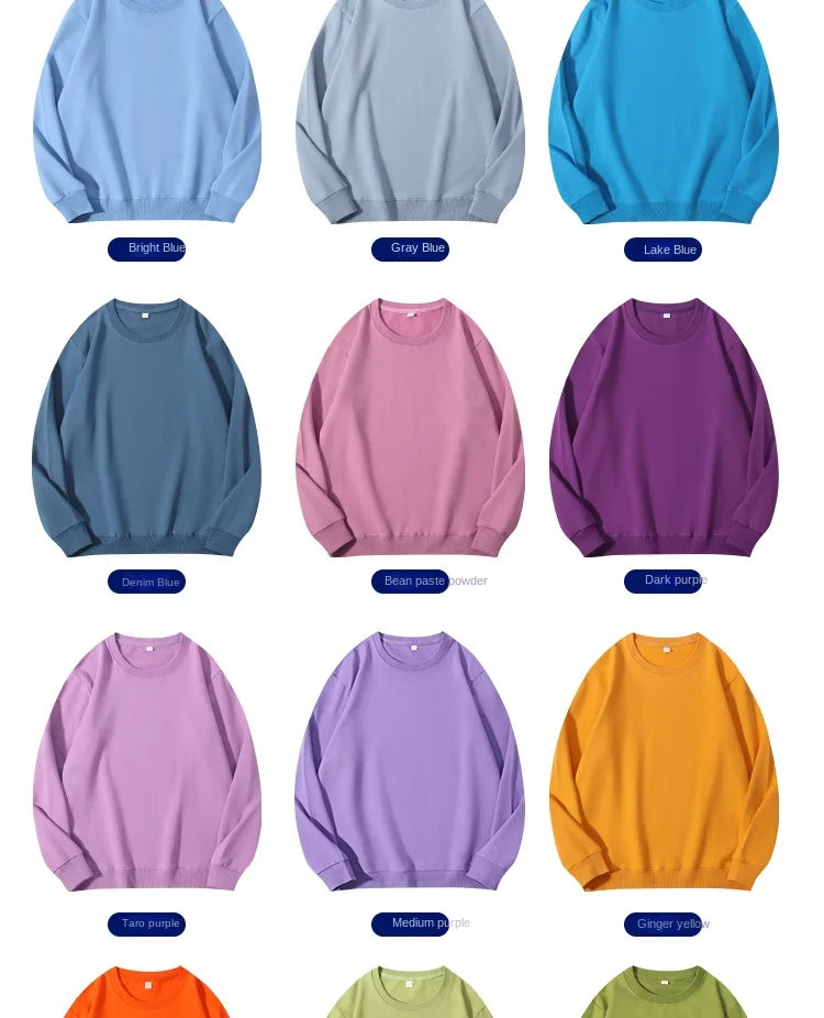 Autumn O-Neck Cotton Women's Sweatshirt Hoodies Basic Loose Casual Women Pullover Solid Sweatshirt Ladies Tops Factory Wholesale
