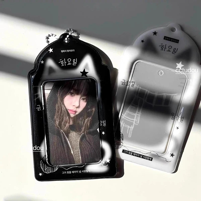 Idol Photocard Holder Photo Album pc holder kpop Protector Sleeves Keychain for Bag Poka Supplies Photo Decoration Cardholder