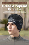 ROCKBROS Outdoor Cycling Headband Ear Warmer Men Winter Cycling Workout Windproof Double Layer Warm Earmuffs Headwear Sweatband