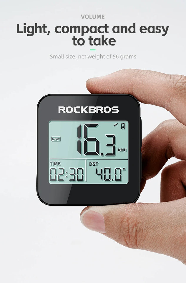 ROCKBROS Bike Computer GPS Speedometer Road Bike MTB IPX6 Waterproof Wireless Stopwatch Cycling Odometer Bicycle Accessories