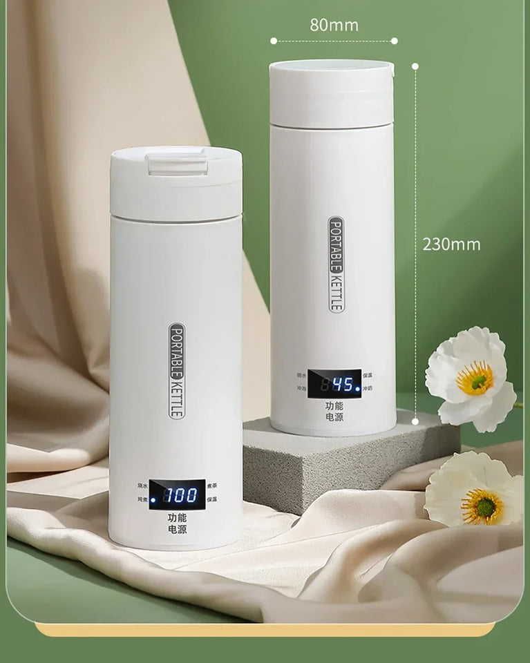 Portable Electric Kettles Tea Coffee Kettle Mini Travel Boil Water Stewable Keep Warm Appliances Thermo Anti-Scald Bottle