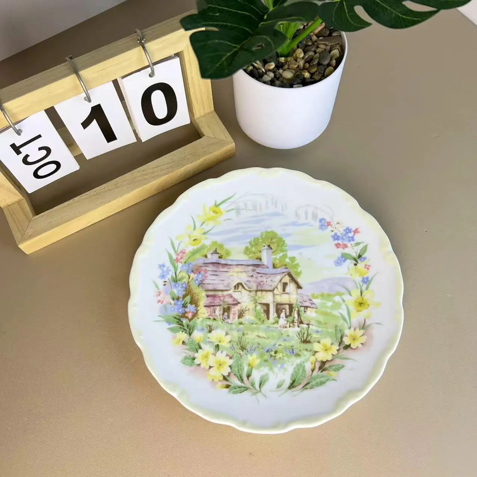 Ceramic Cup and Saucer Spring Summer Autumn Winter Coffee Cup Saucer Dinner Plate Dim Pot Black Teacup European Bone China Mug