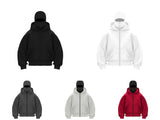 2025 Men Balaclava Y2K Gothic Harajuku Winter New Item Double Hooded Sweatshirt Autumn Men's Hooded Mask Zipper Sportswear Women