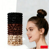 1/30/60/100pcs bulk satin scrunchies 100colors  women small 6.5cm headwear hair ties accessories casual cute black coffee