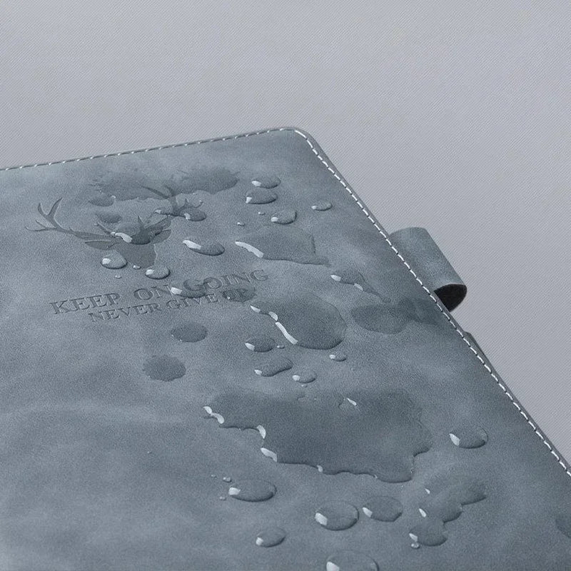 A5 Notebook Student Planning Efficiency Book Business Office Work Conference Notepad 360 Pages 100GSM Font Leather Cover