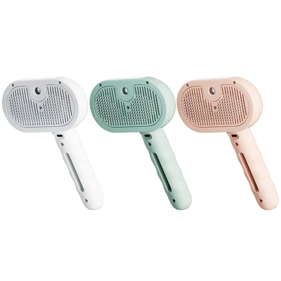3 in 1 Cat Steam Brush Cat Grooming Brush with Release Button Cat Brush Pet Hair Cleaning Brush Comb for Cats Dogs Small Animals