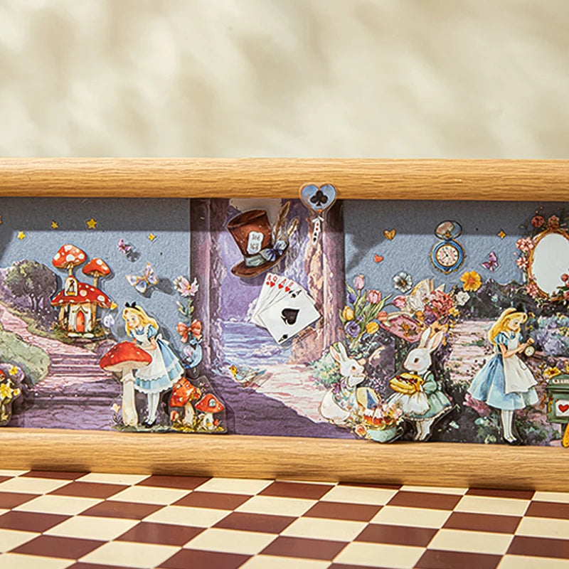 Mr.Paper 50Sheets/Book Fairy Tale Theme Die-cut PET Sticker Book DIY Journal Supplies for Phone Case Envelope Calendar Cup Decor