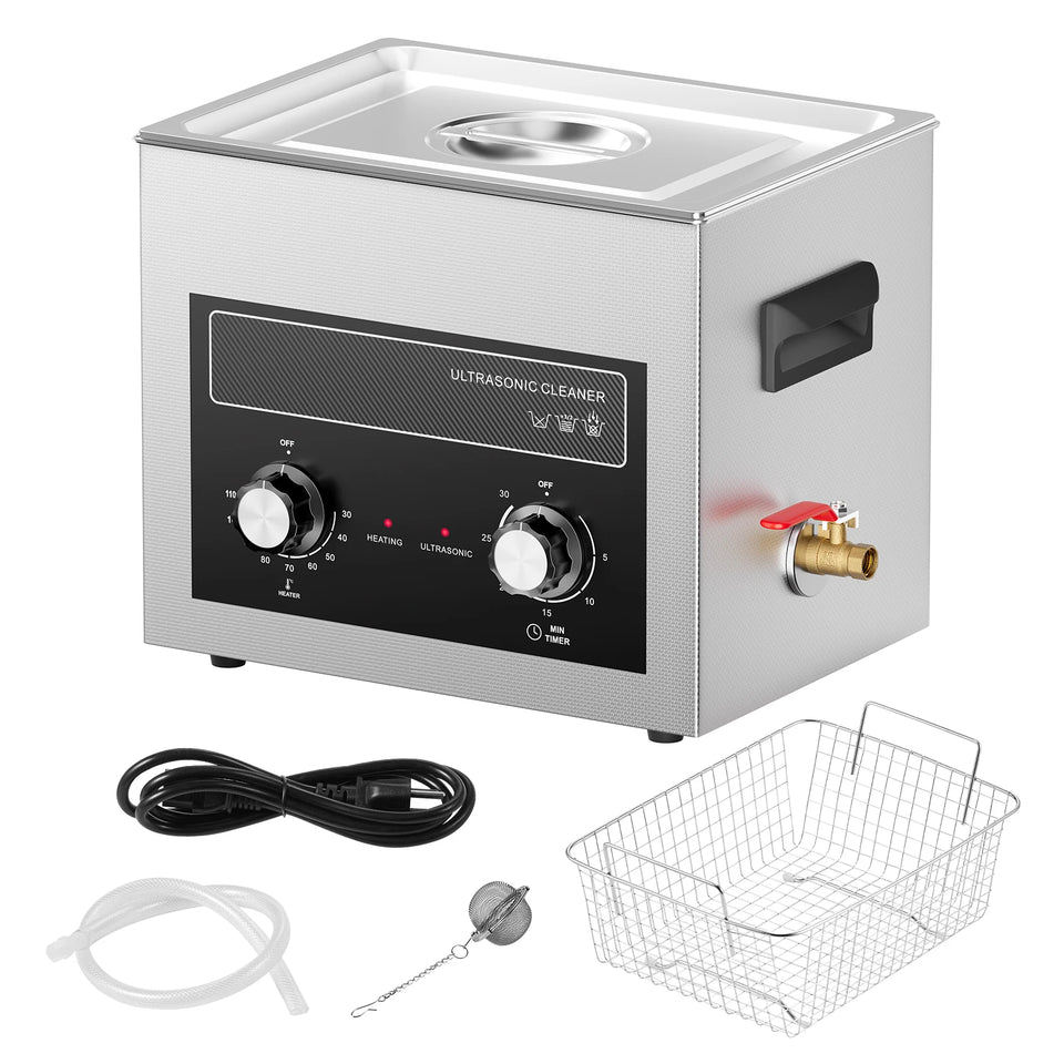 SucceBuy 2/3/6/10/15/30L Ultrasonic Cleaner with Heater Timer for Lab Tools Metal Parts Carburetor Brass Auto Parts Engine Parts