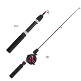 Telescopic Ice Fishing Rod Ultra-Light Portable Fishing Rod 2 Sections Travel Fishing Pole for Ice Fishing