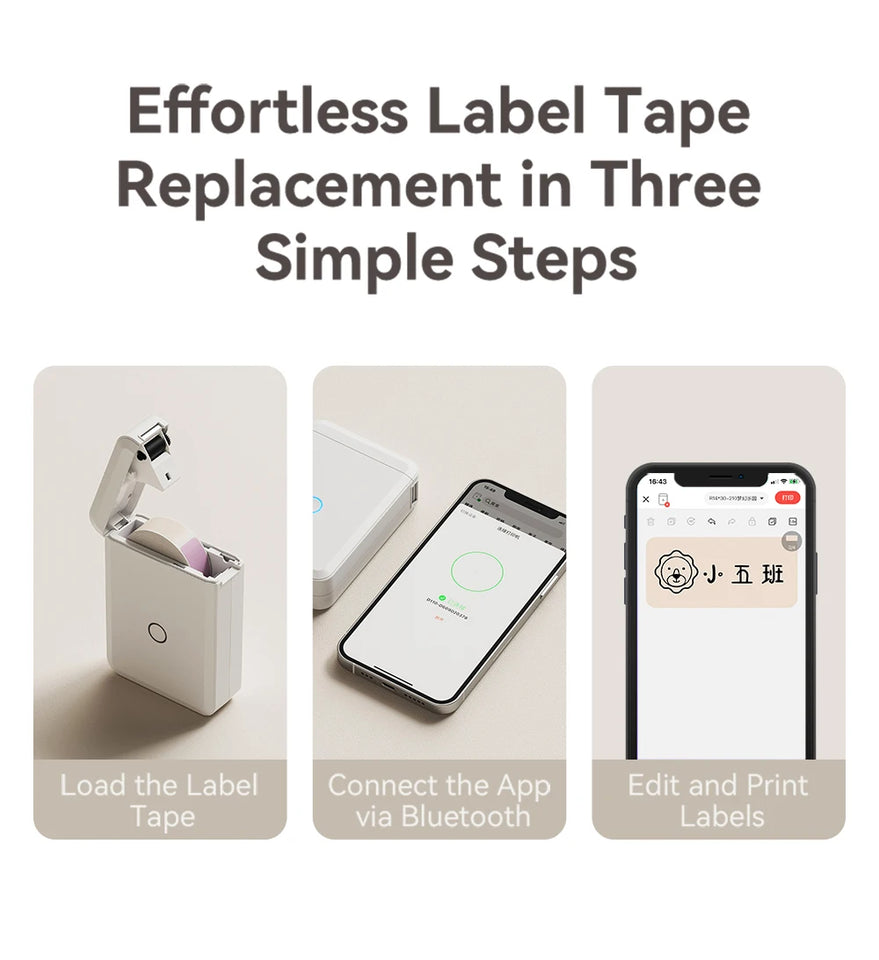 Niimbot 1/3/6 Rolls White Label Waterproof Adhesive Sticker Anti-Oil Paper For B1 B21 Mini Portable Thermal Printer Label Maker