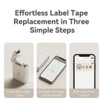 Niimbot 1/3/6 Rolls White Label Waterproof Adhesive Sticker Anti-Oil Paper For B1 B21 Mini Portable Thermal Printer Label Maker