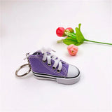3D Canvas Sneaker Tennis Shoe Keychain Blue Pink Black White Sports Shoes Keyring Bag Ornaments Car Trinket Keyring Accessories