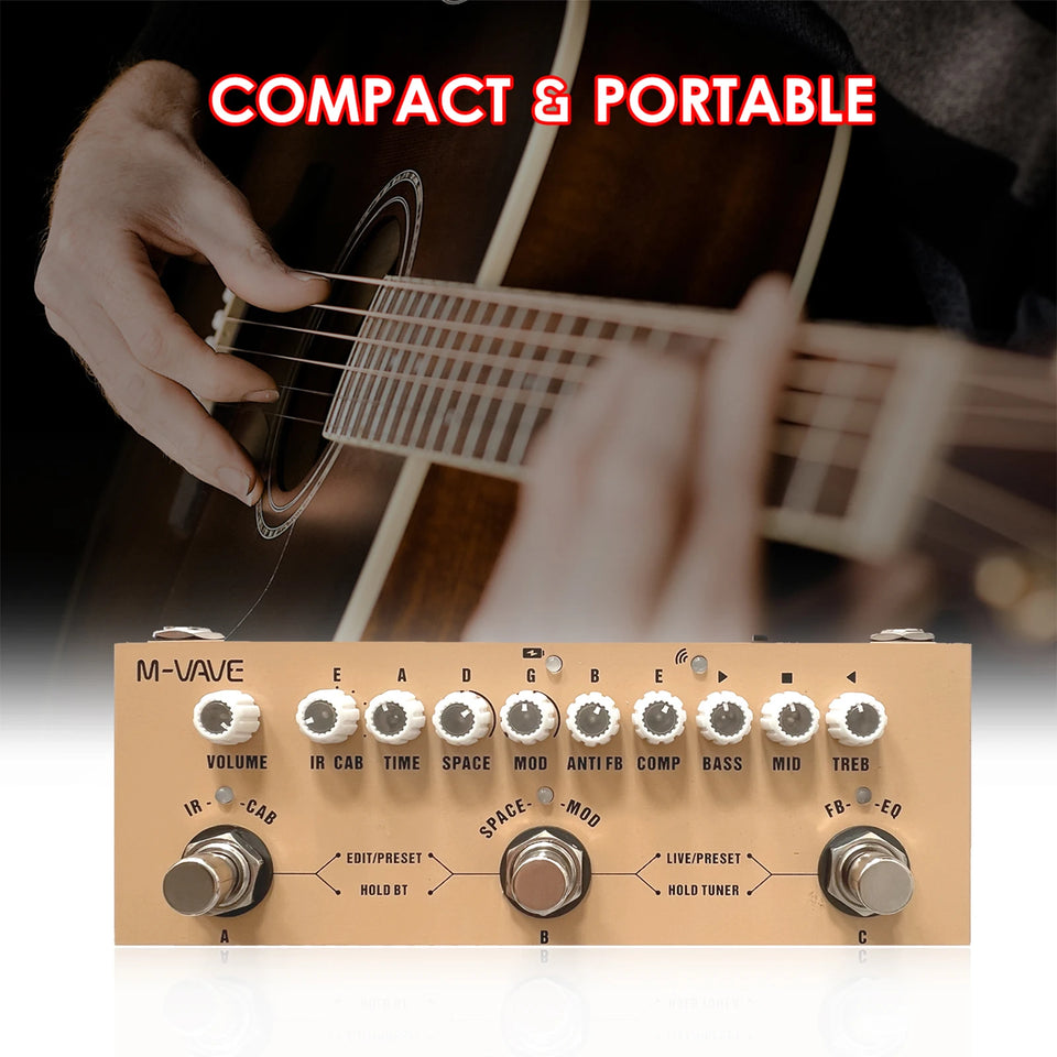 M-VAVE CUBE BABY Portable Multifunctional Electric Guitar Combined Effect Pedal with Wireless Music Playback Phone Recording