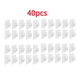 5-40pcs Transparent Plastic Duty Wall Hook for Kitchen Bathroom Office Storage No Trace No Scratch Waterproof Adhesive Hooks