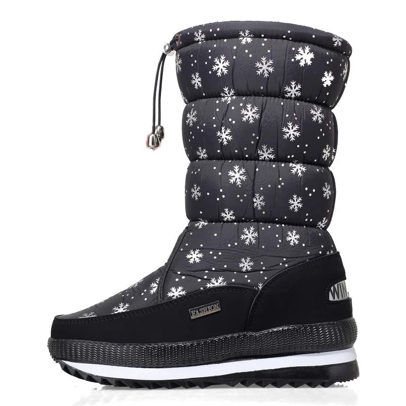 Women Snow Boots Platform Winter Boots Thick Plush Waterproof Non-slip Boots Fashion Women Winter Shoes Warm Fur Botas mujer