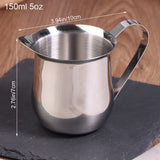 Coffee Milk Frothing Pitcher Cup Kitchen Stainless Steel Creamer Pitchers 60-240ML Measuring Cup With Pouring Spout Coffeeware