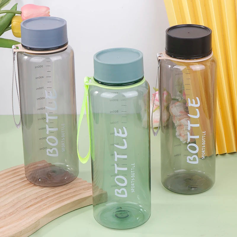 1000ML Plastic Water Bottle For Outdoor Sports Drinking Portable Sport Tea Coffee Cup Kitchen Tools Kids Water Bottle For School