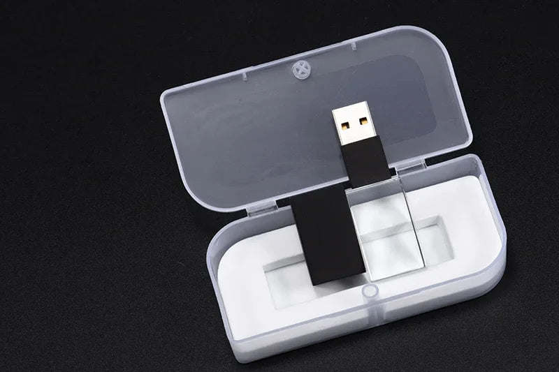 10PCS LOT High-speed Crystal USB Flash Drives 128GB Free Logo Pendrive 64GB Memory Stick 32GB 4GB Iron Box high-capacity U Disk