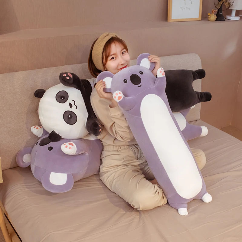 15 Styles 50-150cm Long Cat Plush Toys Stuffed Soft Pause Office Dog Doll Bed Sleepping Pillow Home Decor Birthday Girls Gifts
