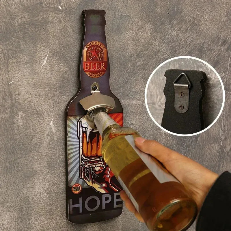 Bottle Opener Restaurant Wall Creative Decoration Item Bar Restaurant Barbecue Shop Hanging Piece Unique Bottle Opener
