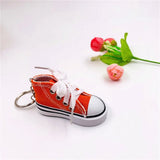 3D Canvas Sneaker Tennis Shoe Keychain Blue Pink Black White Sports Shoes Keyring Bag Ornaments Car Trinket Keyring Accessories