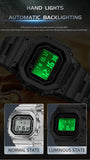SANDA 2162 Men's Electronic Digital Watch Countdown LED Electronic Night Light Sports Waterproof Men's Electronic Watch