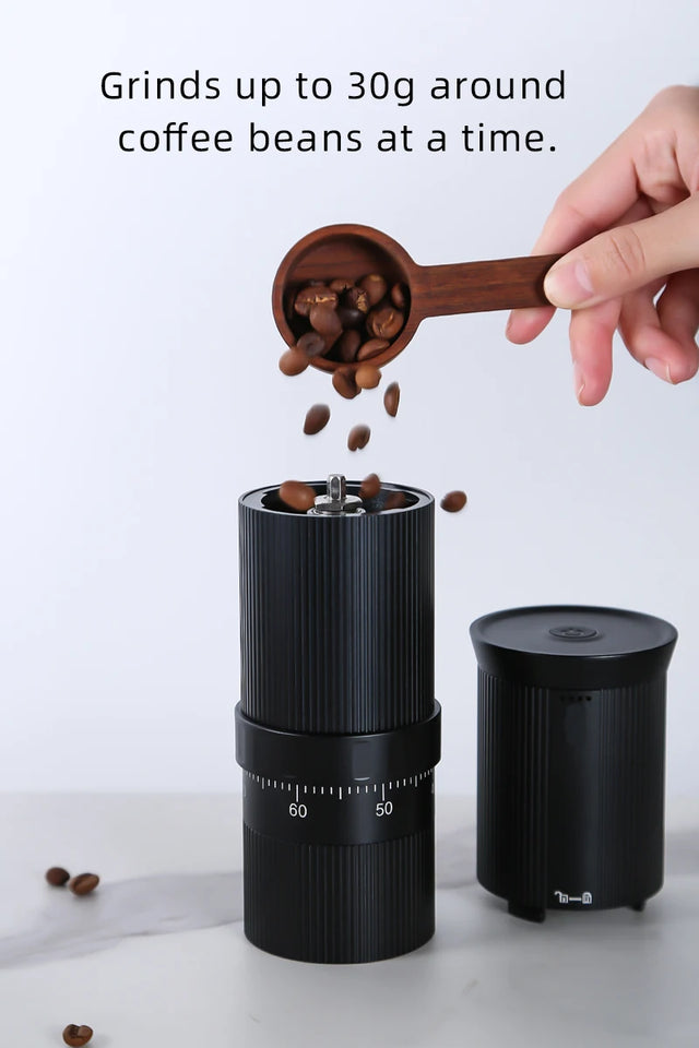 New Rechargeable Auto Espresso Barista CNC Conical Burr Coffee Bean Grinder Machine
