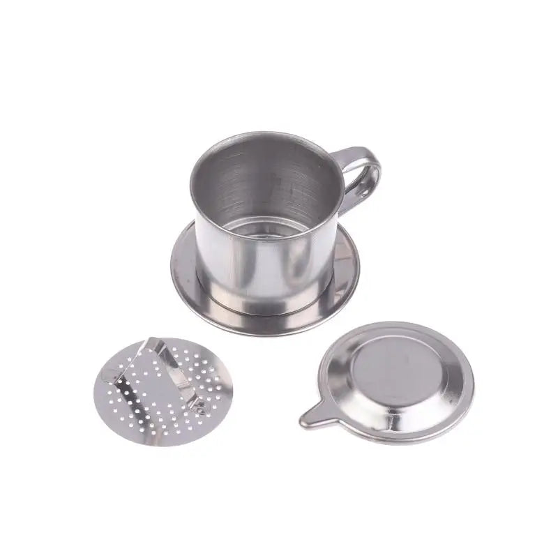 Stainless Steel Coffee Filter Infuse Cup Vietnamese Coffee Dripper Maker Pot Portable Coffee Drip Strainer Kitchen Tools 1PC