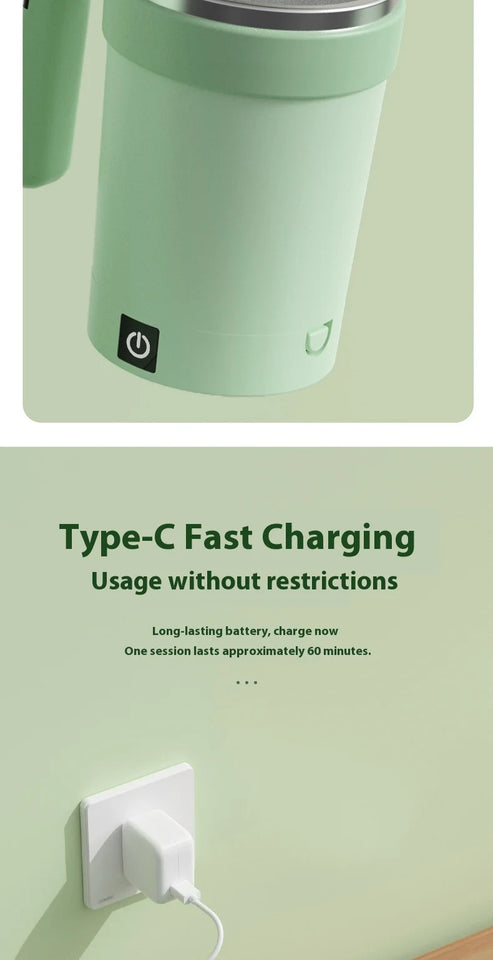 New smart temperature-measuring magnetic automatic stirring cup, electric portable coffee cup, milkshake cup, sports and fitness