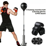 Indoor Boxing Reaction Punching Ball with Strong Suction Cup, Adjustable Speed Training Ball for Adults & Youth,All-Terrain Base