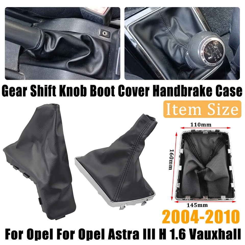 Top quality Gear Lever Shift Knob Boot Case Collar Parking Handbrake Cover For OPEL ASTRA III H 1.6 VAUXHALL 2004-2010